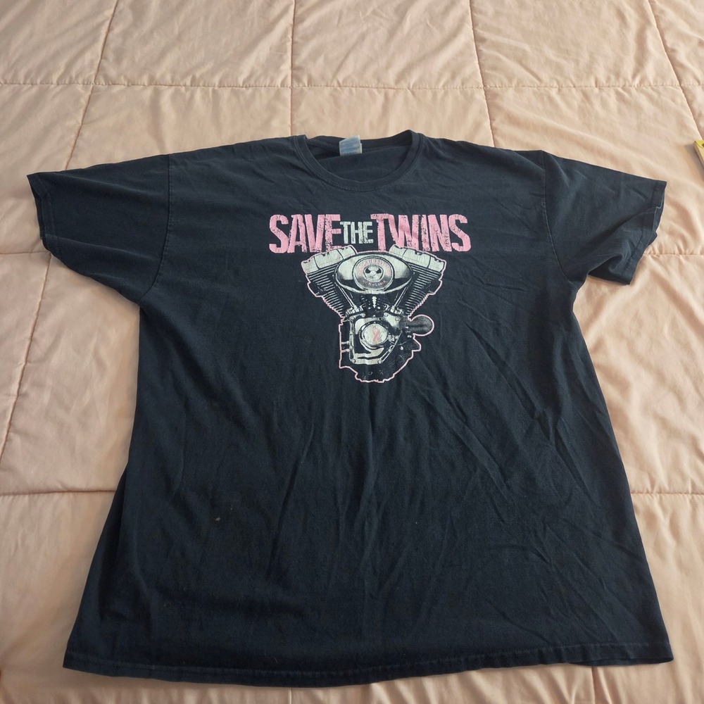 Harley-Davidson Kokomo Save the Twins Breast Cancer Awareness T-Shirt XL Black
